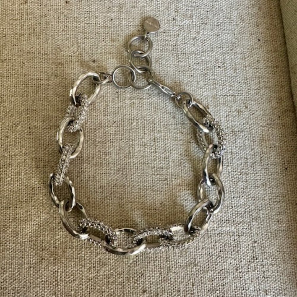 Stella & Dot Silver Christina Link Bracelet